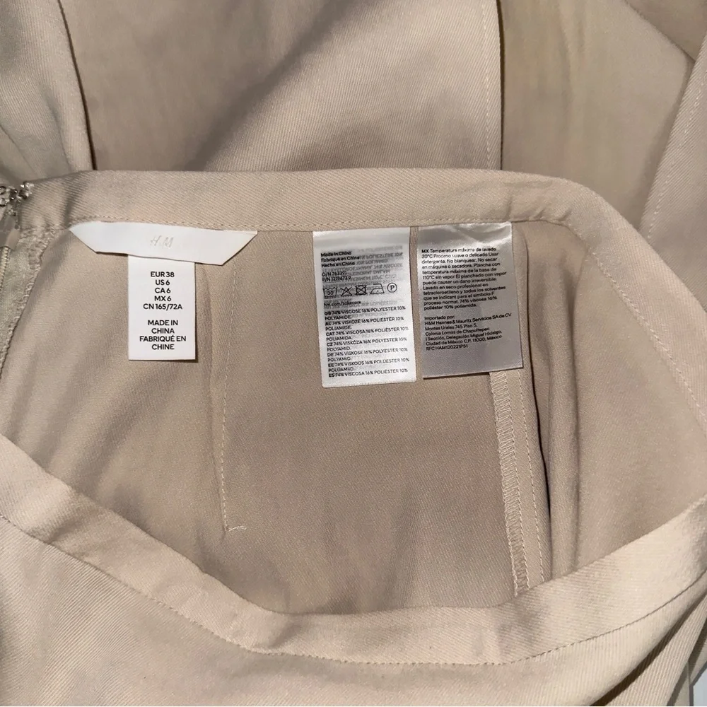H&M Tan Pencil Skirt